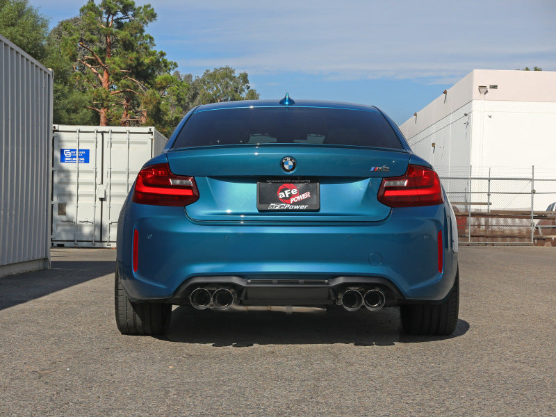 aFe 16-18 BMW M2 L6-3.0L MACH Force-Xp 3in to 2.5in 304 SS Cat-Back Exhaust System-Quad Polish Tips Tips aFe