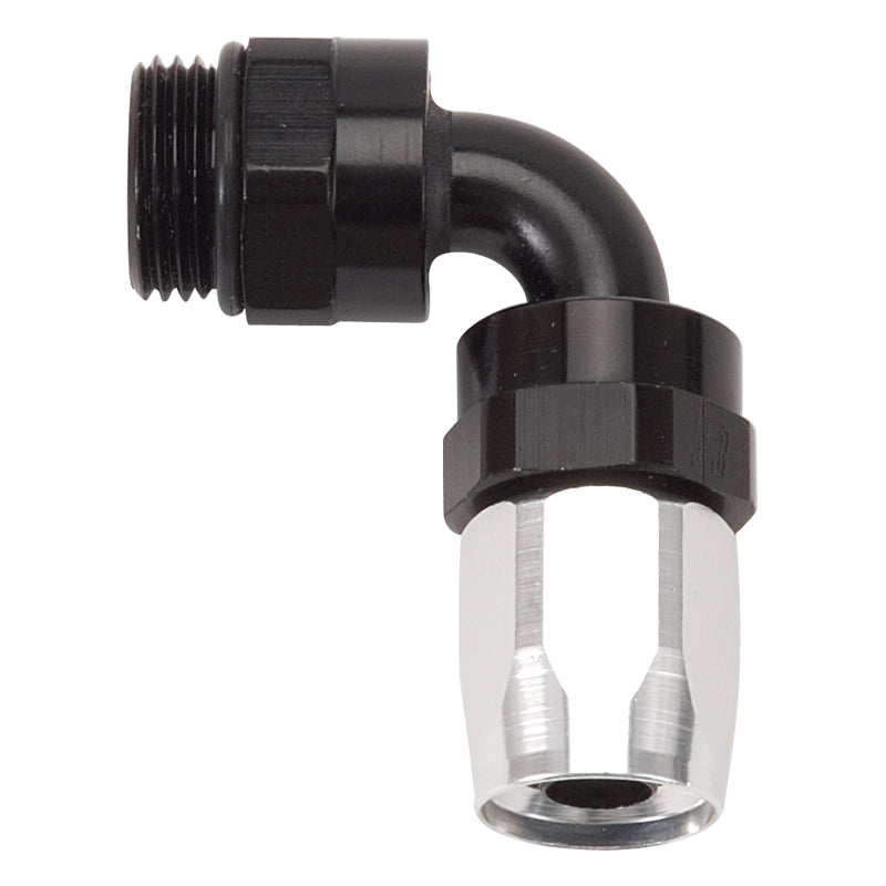 Russell Performance Swivel Hose End Assy #10 AN Male SAE Port to #8 Hose 90 Deg Clr/Blk Anodized Hardware Kits - Other Russell