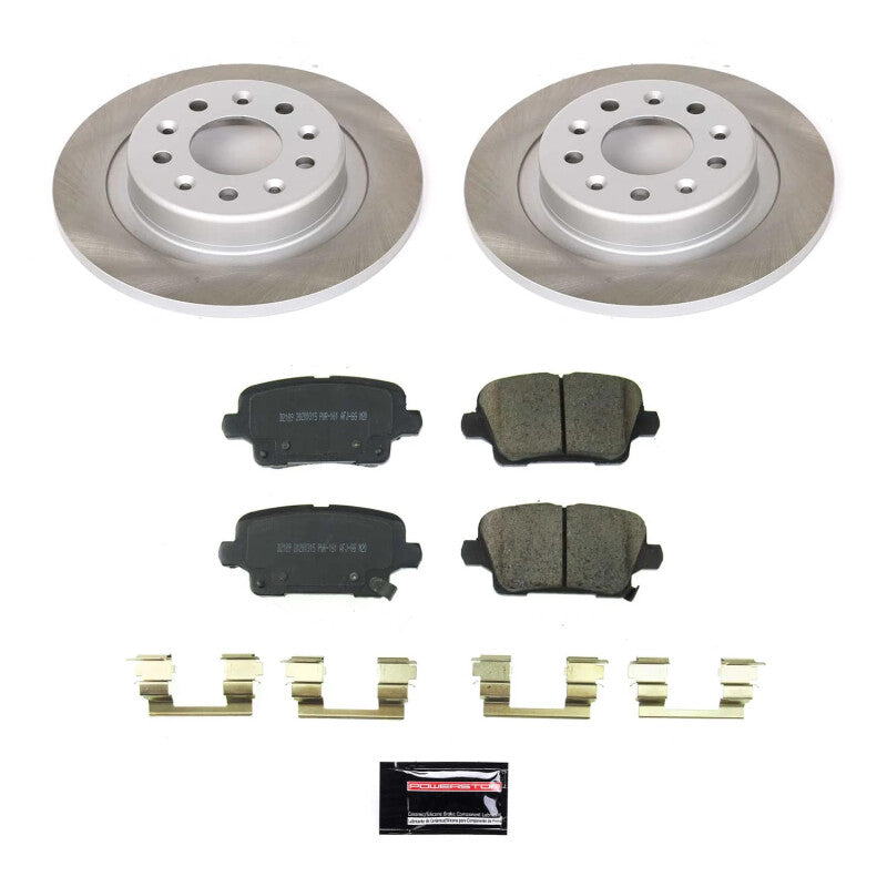 Power Stop 19-20 Buick Regal Sportback Rear Semi-Coated Rotor Kit Brake Kits - Performance Blank PowerStop