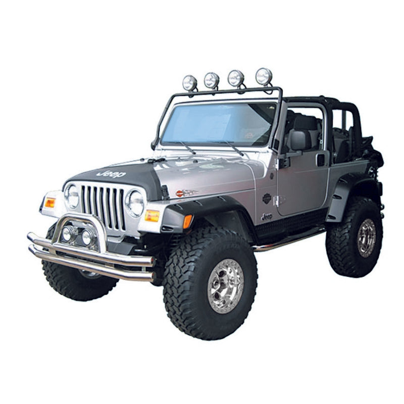 Rugged Ridge 97-06 Jeep Wrangler TJ Black Full Frame Light Bar Light Bars & Cubes Rugged Ridge