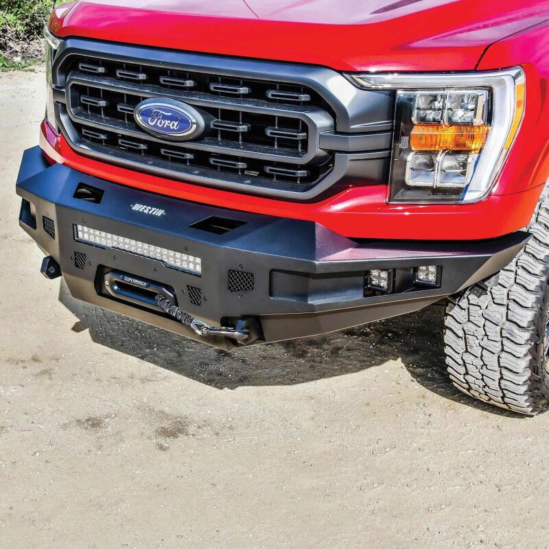 Westin 21-23 Ford F-150 (Excl. 2022+ Lightning EV) Pro-Series Front Bumper - Tex. Blk Bumpers - Steel Westin