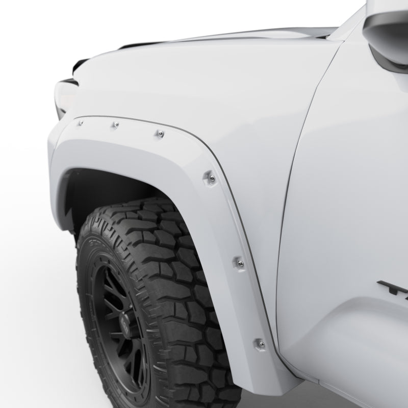 EGR 16+ Toyota Tacoma w/Mudflap Bolt-On Look Color Match Fender Flares - Set - Super White Fender Flares EGR