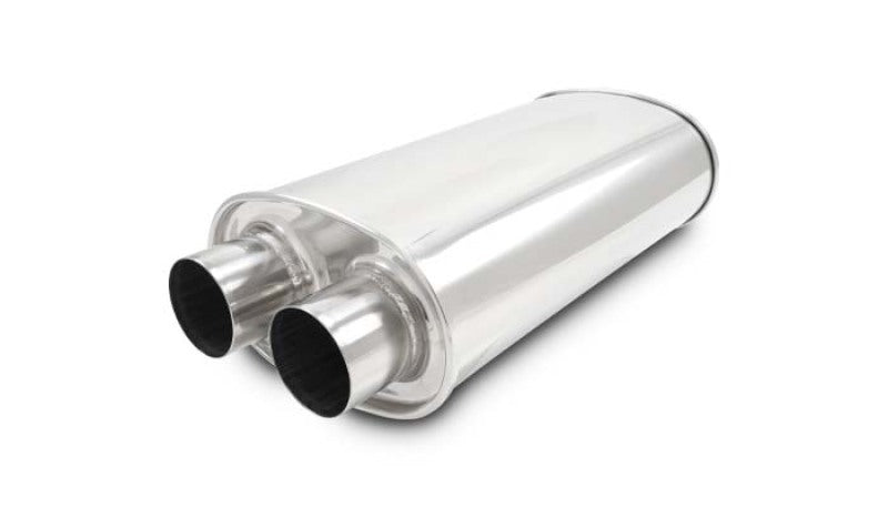Vibrant Universal Streetpower 3in Stainless Steel Dual In-Out Oval Muffler Muffler Vibrant