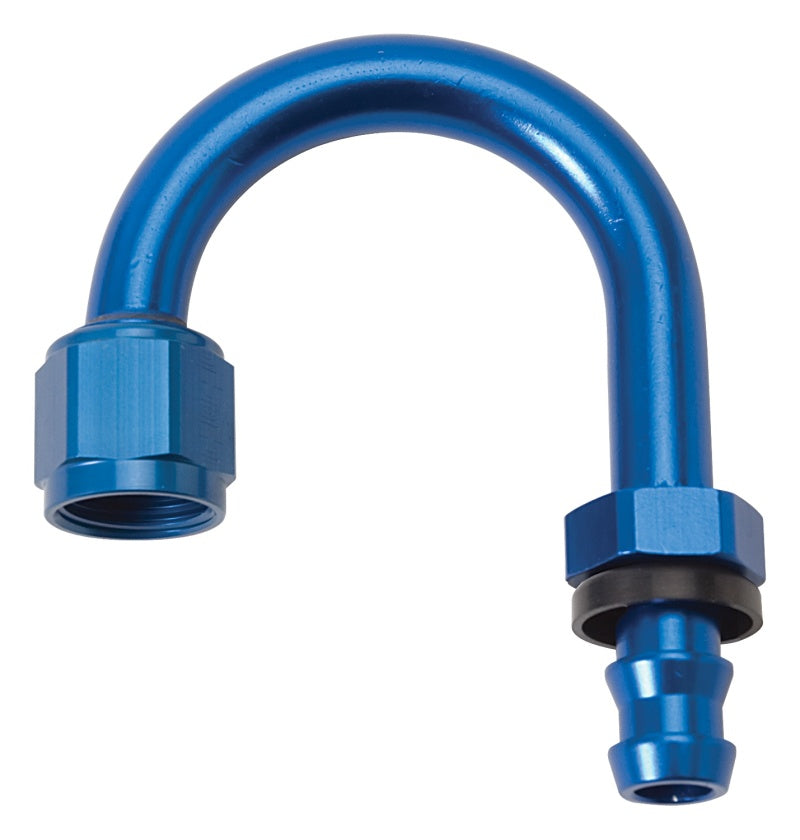 Russell Performance -8 AN Twist-Lok 180 Degree Hose End (1-1/4in Radius) Fittings Russell