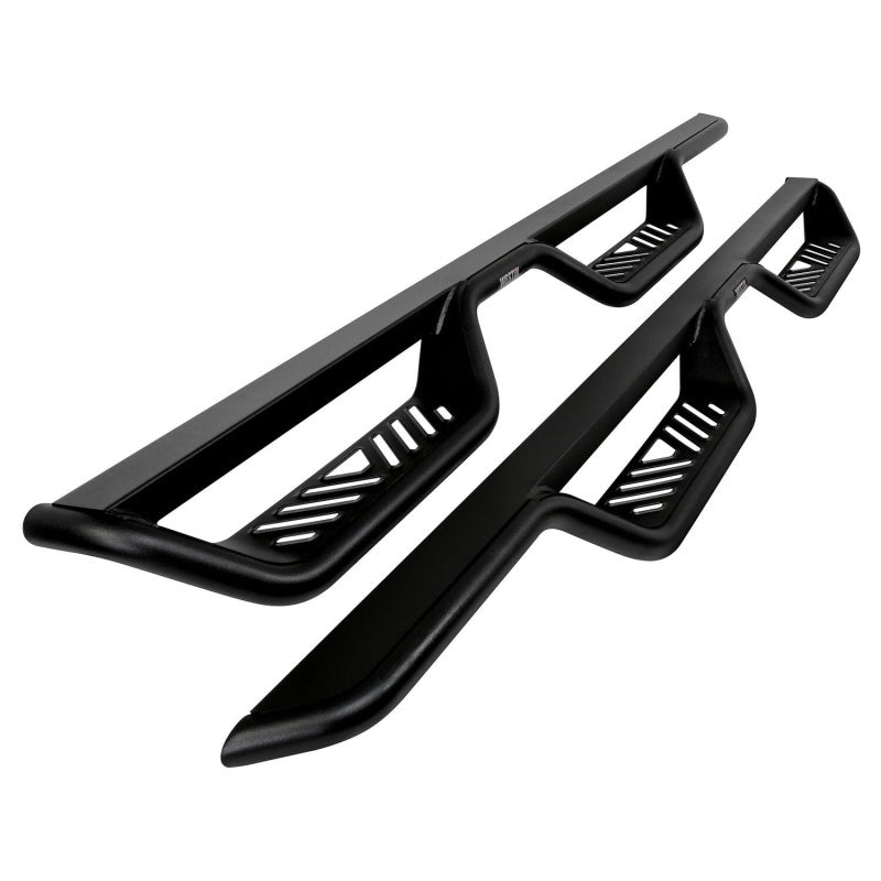 Westin 07-18 Jeep Wrangler JK Unlimited Outlaw Drop Nerf Step Bars - Black Nerf Bars Westin