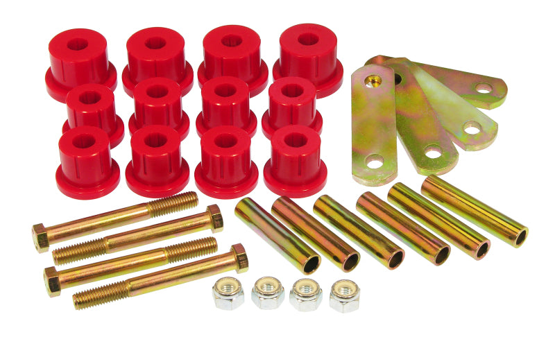 Prothane 67-69 Chevy Camaro HD Spring & Shackles Bushings - Red Bushing Kits Prothane