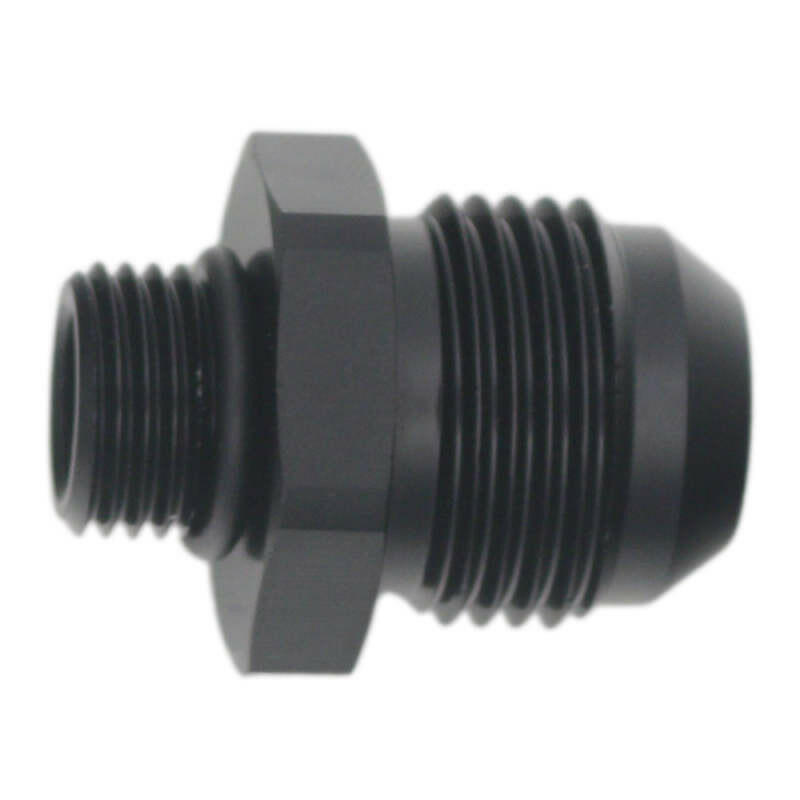 DeatschWerks 6AN ORB Male to 10AN Male Flare Adapter - Anodized Matte Black Fittings DeatschWerks