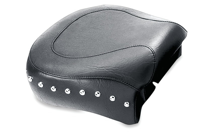 Mustang 82-03 Harley Sportster Wide Touring Passenger Seat w/Studs - Black Passenger Motorcycle Seats Mustang Motorcycle