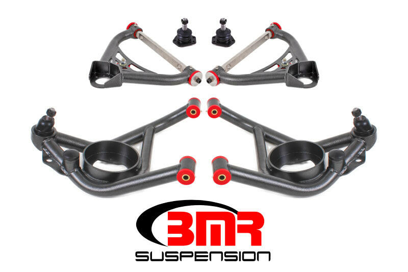 BMR 70-81 2nd Gen F-Body Upper And Lower A-Arm Kit - Black Hammertone Control Arms BMR Suspension