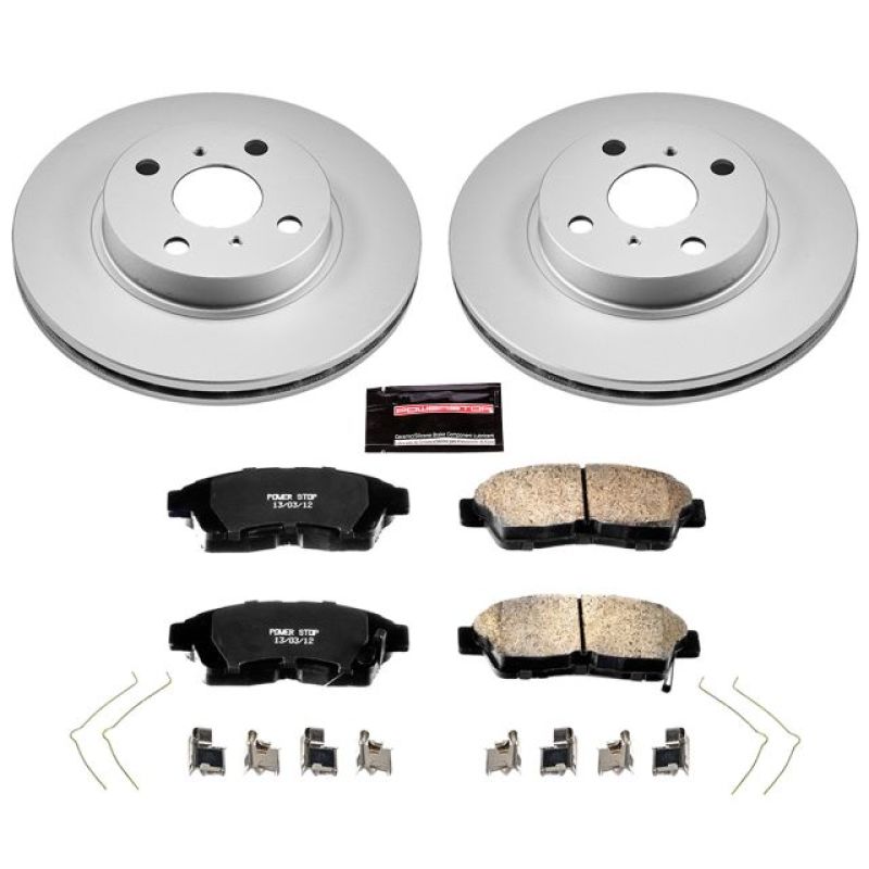 Power Stop 93-97 Geo Prizm Front Z17 Evolution Geomet Coated Brake Kit Brake Kits - Performance Blank PowerStop