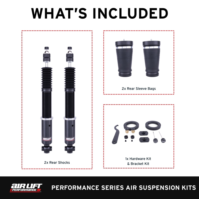 Air Lift Performance 2005-2014 Ford Mustang (S197) Rear Kit (3/8 Fittings Not Included) Air Suspension Kits Air Lift
