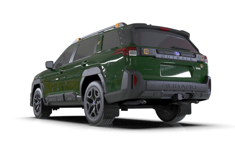 Rally Armor 2026 Subaru Outback Black UR Mud Flap w/Green Logo Mud Flaps Rally Armor