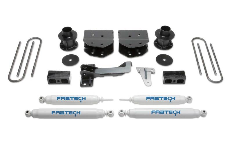 Fabtech 08-16 Ford F250/350/450 4WD 8 Lug 4in Budget Sys w/Perf Shks Lift Kits Fabtech
