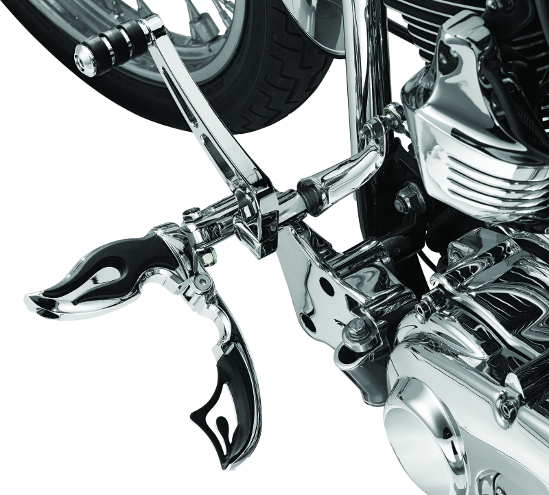 Kuryakyn Flamin Switchblade With Male Mount Adapter Chrome Footpegs Kuryakyn