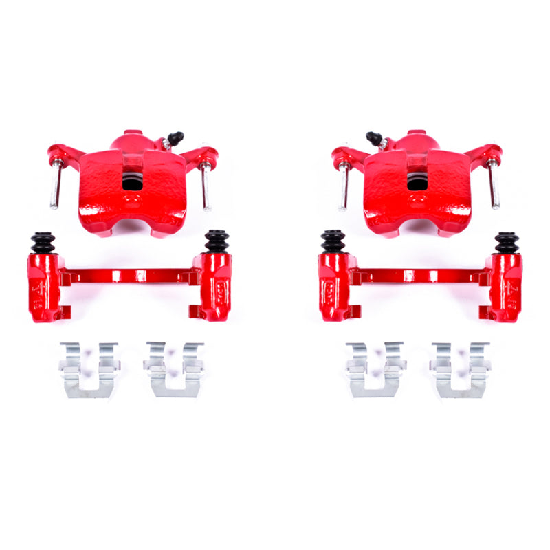 Power Stop 08-09 Buick Allure Rear Red Calipers w/Brackets - Pair Brake Calipers - Perf PowerStop