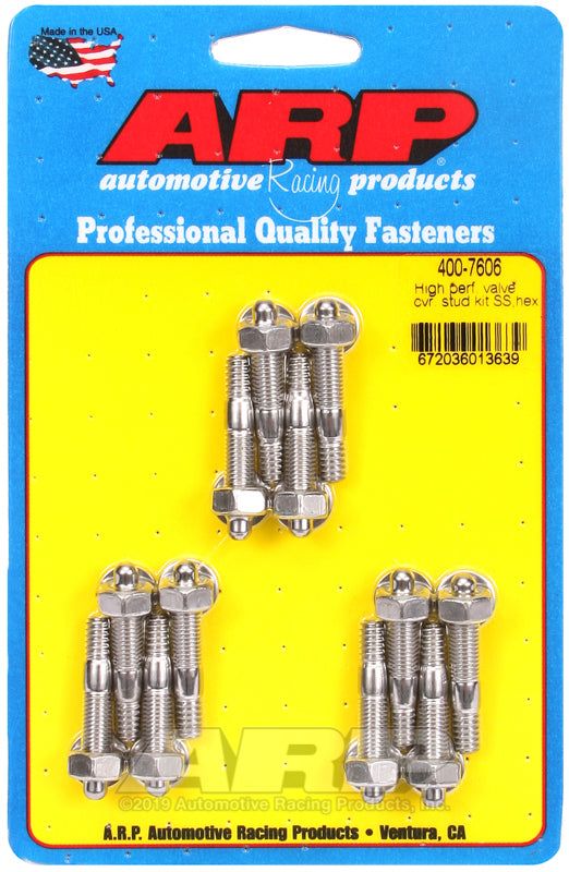 ARP SS Hex Valve Cover Stud Kit Hardware Kits - Other ARP