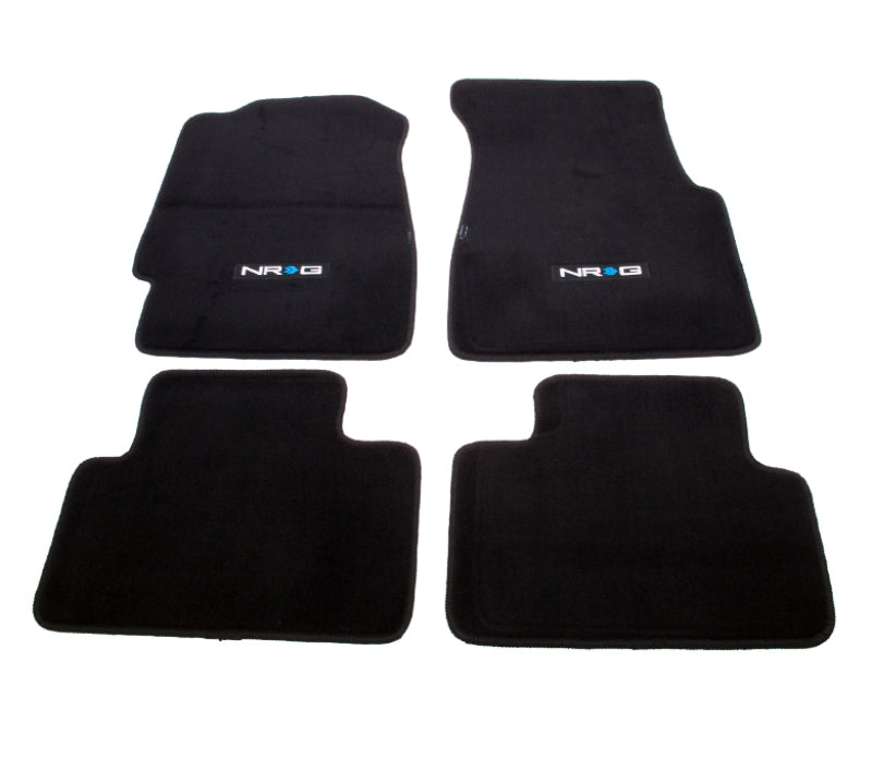 NRG Floor Mats - 92-95 Honda Civic 2DR (NRG Logo) - 4pc. Floor Mats Carpeted NRG