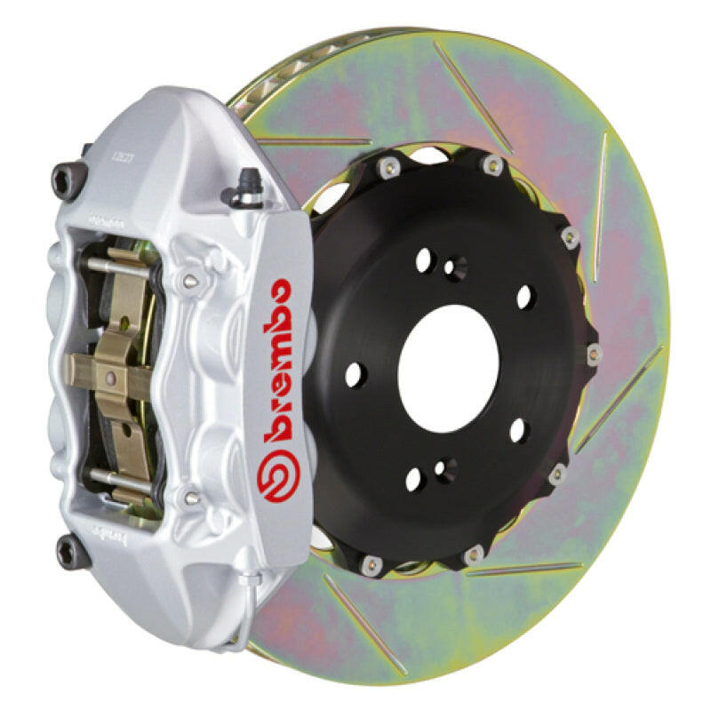 Brembo 07-15 TT 3.2L/09-15 TTS/12-13 TT RS Rr GT BBK 4Pist Cast 328x28 2pc Rotor Slot Type1-Silver Brake Kits - Performance Slot Brembo