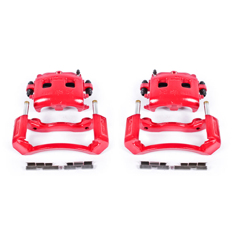 Power Stop 02-05 Dodge Ram 1500 Front Red Calipers w/Brackets - Pair Brake Calipers - Perf PowerStop