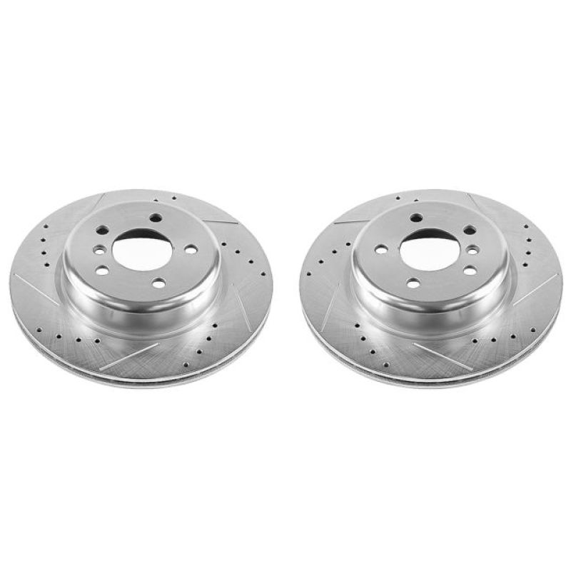 Power Stop 11-16 BMW 528i Rear Evolution Drilled & Slotted Rotors - Pair Brake Rotors - Slot & Drilled PowerStop