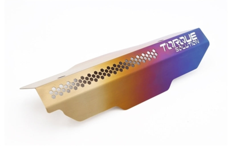 Torque Solution 02-14 Subaru WRX Engine Pulley Cover - Titanium Burnt Purple/Blue Engine Covers Torque Solution