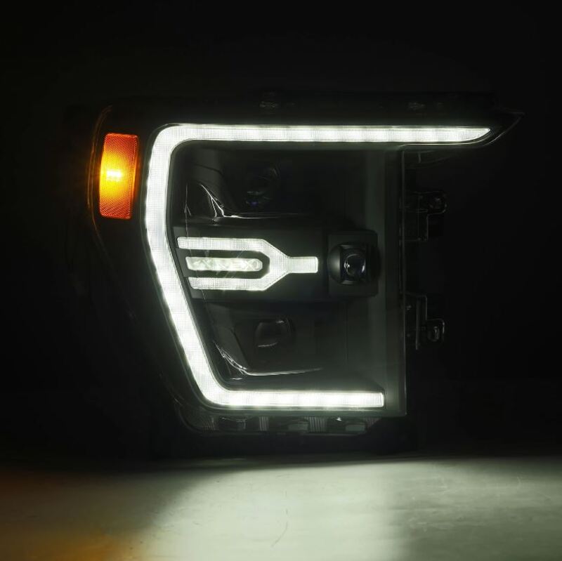 AlphaRex 21-22 Ford F150 Luxx-Series Projector Headlights Black w/Activ Light/Seq Signal Headlights AlphaRex