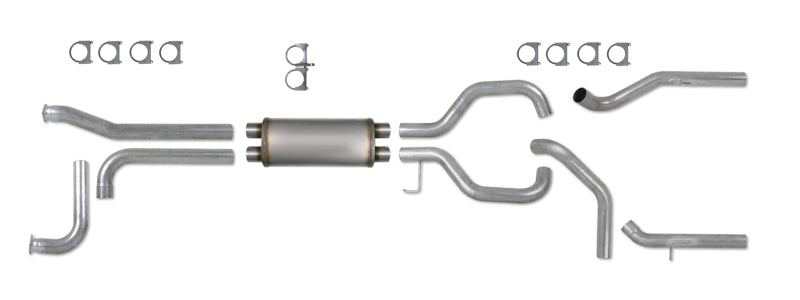 Diamond Eye KIT 3-1/2in Catback SPLIT DUAL GAS AL: NISSAN TITAN 5.6L 07-10 Catback Diamond Eye Performance
