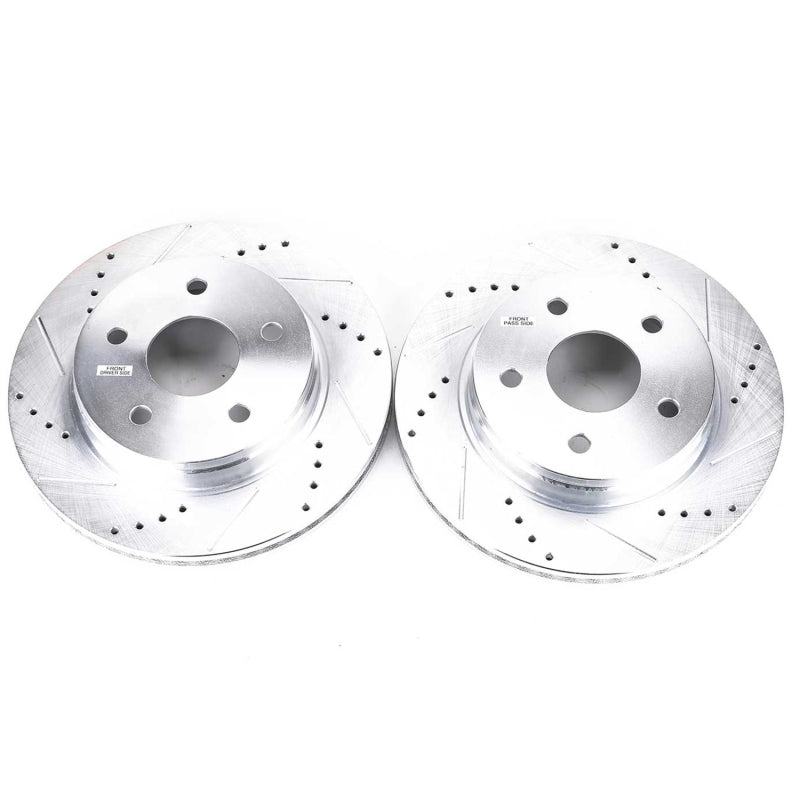 Power Stop 07-09 Chrysler Aspen Front Evolution Drilled & Slotted Rotors - Pair Brake Rotors - Slot & Drilled PowerStop