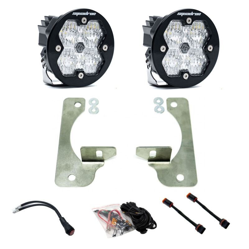 Baja Designs 18-25 JL/JT / 20-25 Gladiator Rubicon Bumper Squadron-R Sport 2.0 Fog Kit (WC) - Clear Fog Lights Baja Designs