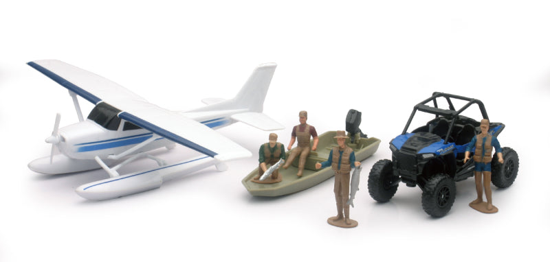 New Ray Toys Xtreme Adventure with Polaris RZR and Float Plane Set Toys New Ray Toys