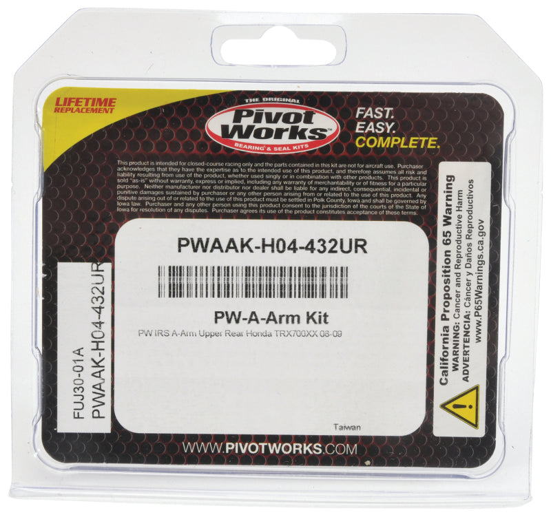 Pivot Works 08-09 Honda TRX700XX IRS Kit - Rear Upper A-Arm 1 Kit Req Per Veh Control Arms Pivot Works