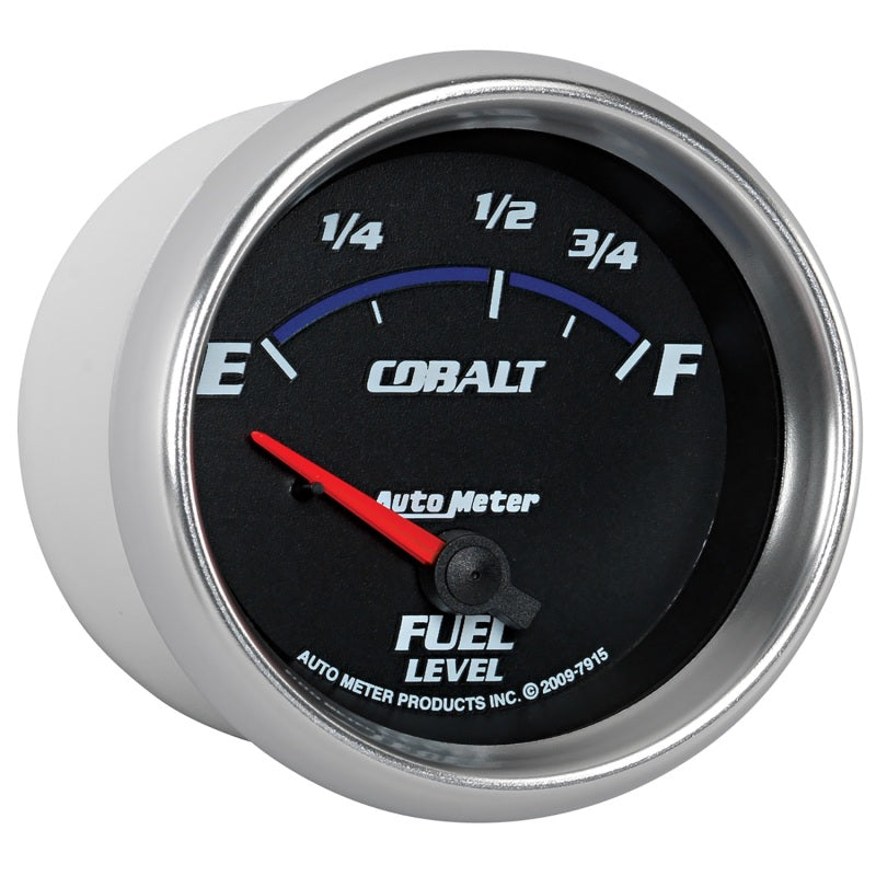 AutoMeter Gauge Fuel Level 2-5/8in. 73 Ohm(e) to 10 Ohm(f) Elec Cobalt Gauges AutoMeter