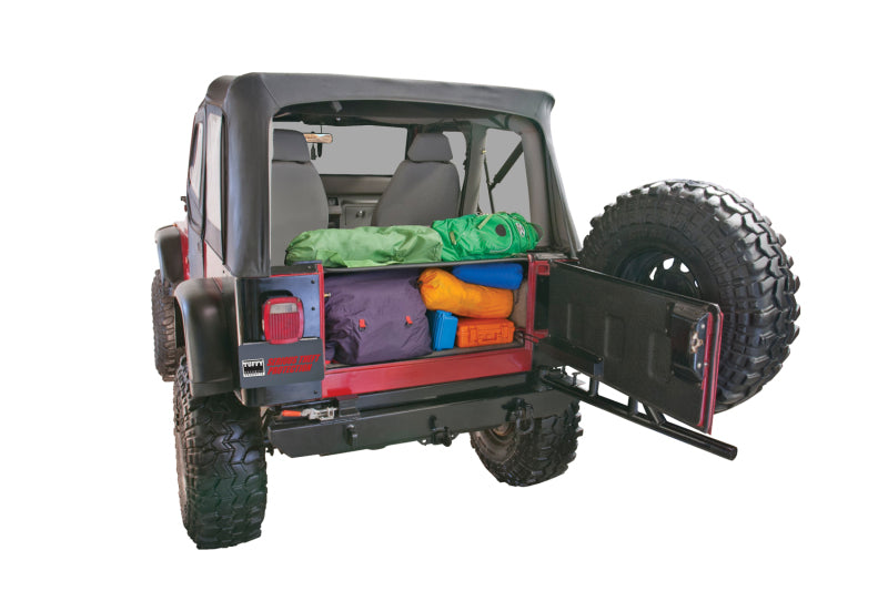 Tuffy Yj Tailgate Security Enclosure- 01Blk 8795 Yj Wg Cargo Boxes & Bags Tuffy Products