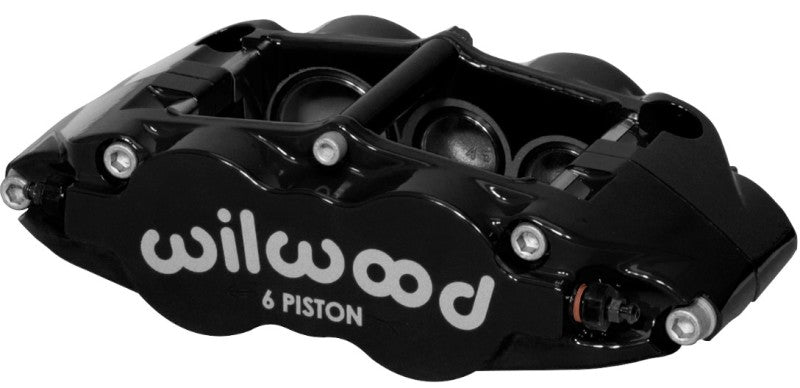 Wilwood Caliper-Forged Narrow Superlite 6R-L/H 1.75/1.25in/1.25in Pistons 1.25in Rotor - Black Brake Calipers - Perf Wilwood