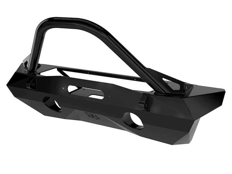 ICON 07-18 Jeep Wrangler JK Pro Series Front Bumper Rec Winch Mount w/Bar/Tabs Bumpers - Steel ICON