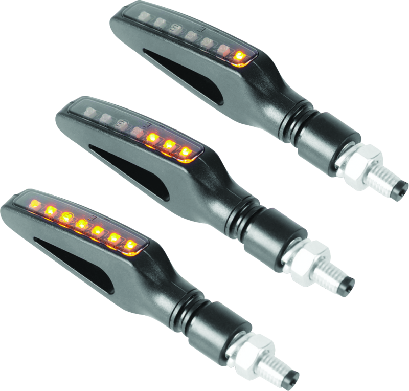 BikeMaster Hollow Sequential Turn Signal Sidemarkers & Indicators BikeMaster