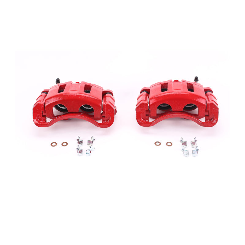 Power Stop 98-05 Chevrolet Blazer Front Red Calipers w/Brackets - Pair Brake Calipers - Perf PowerStop