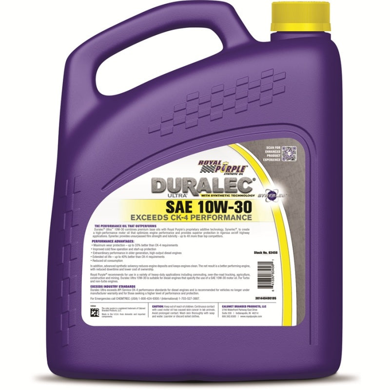 Royal Purple Duralec Ultra Diesel 10W-30 CK-4 Motor Oil - 1 Gallon Motor Oils Royal Purple