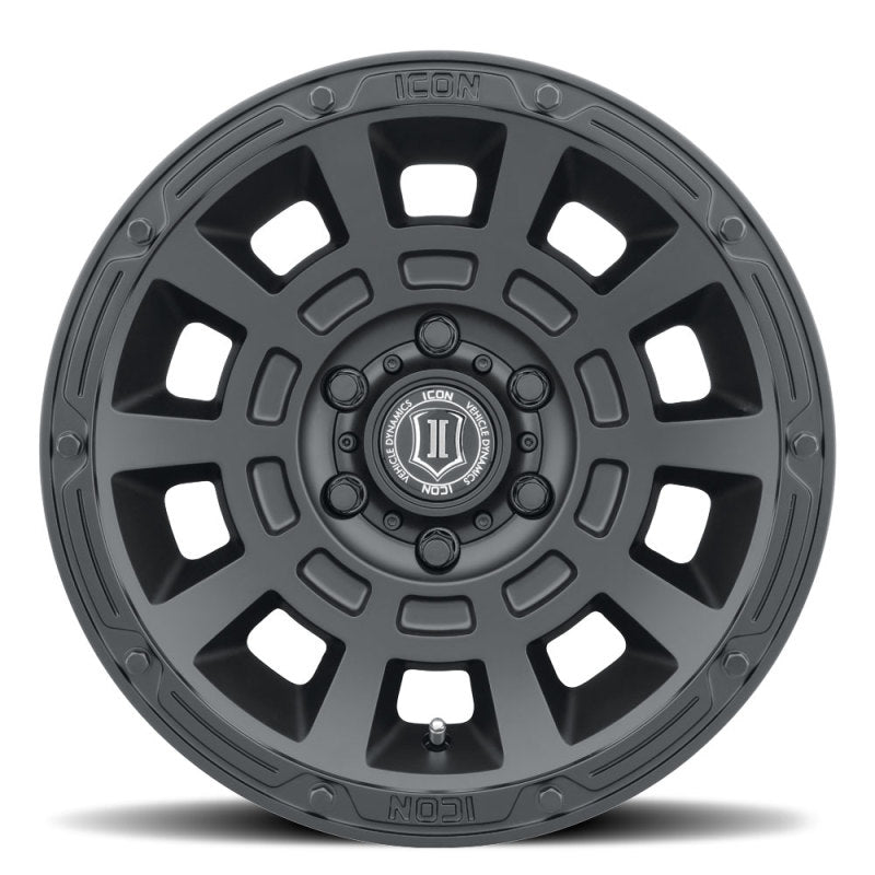 ICON Thrust 17x8.5 6x5.5 25mm Offset 5.75in BS 95.1mm Bore Satin Black Wheel Wheels - Cast ICON