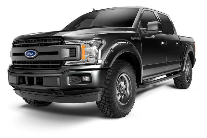 Bushwacker 18-20 Ford F-150 (Excl Models w/Tech Pkg) Pocket Style Flares 4pc - Agate Black Met Fender Flares Bushwacker