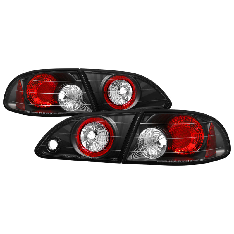 Spyder Toyota Corolla 98-02 Euro Style Tail Lights Black ALT-YD-TC98-BK Tail Lights SPYDER