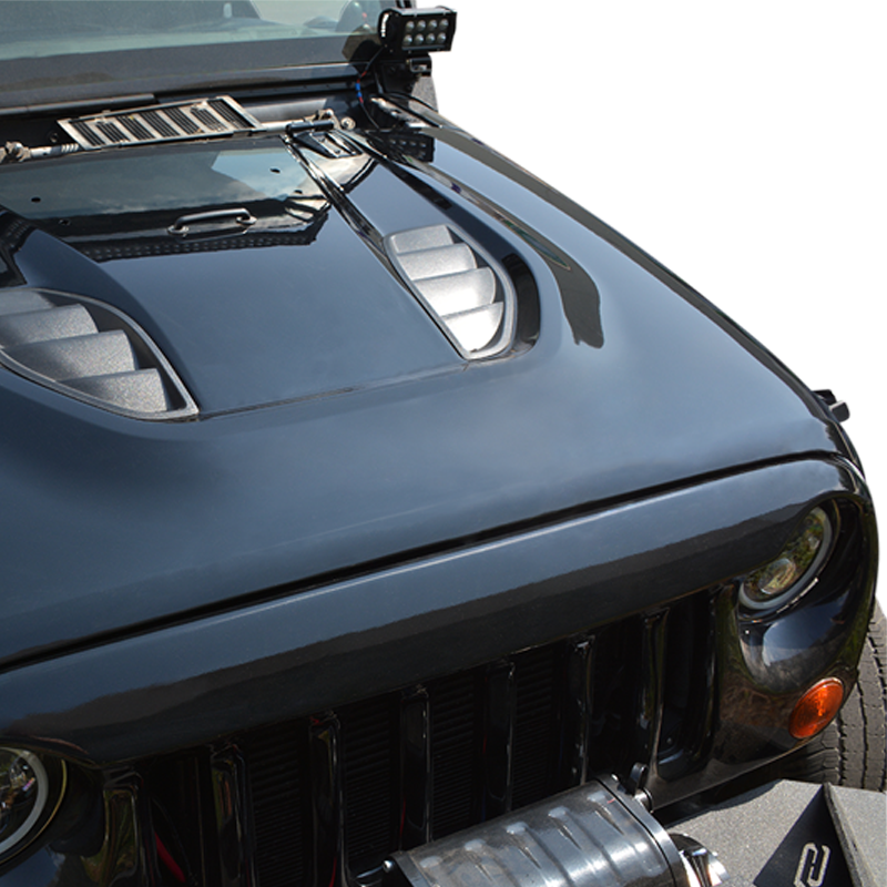 DV8 Offroad 07-18 Jeep Wrangler JK Rubicon 10th Anniversary Replica Hood Hoods DV8 Offroad