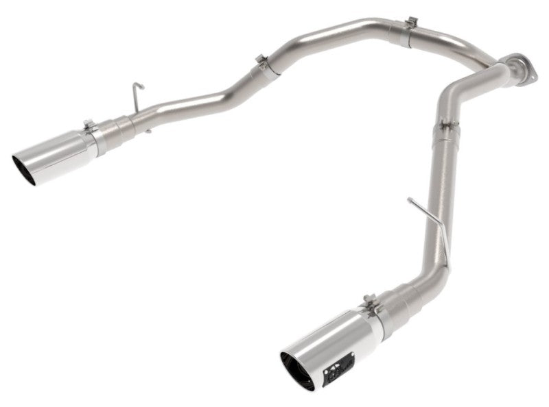 aFe Large Bore-HD 3in 409SS DPF-Back Exhaust System w/ Polished Tip RAM 1500 20-21 V6-3.0 DPF Back aFe