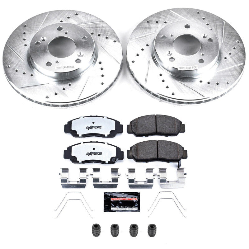 Power Stop 06-11 Honda Civic Front Z26 Street Brake Kit Brake Kits - Performance D&S PowerStop
