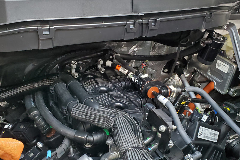 J&amp;L 2021-2025 Ford F-150 3.5L Passenger Side Oil Separator 3.0 - Black Anodized Oil Separators J&L