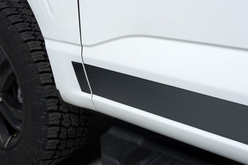 Putco 2021 Ford F-150 Super Cab 6.5ft Short Box Black Platinum Rocker Panels (4.25in Tall 12pcs) Body Armor & Rock Rails Putco