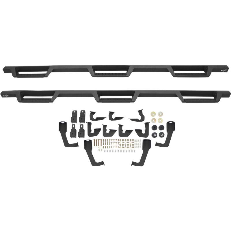 Westin/HDX 07-19 Chevy Silv 2500/3500 Crew (8ft) (Excl Dually) Drop WTW Nerf Step Bars - Blk Nerf Bars Westin
