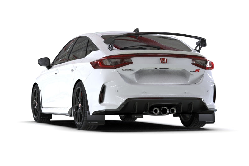 Rally Armor 23-25 Honda Civic Type R Black Mud Flap Red Logo Mud Flaps Rally Armor