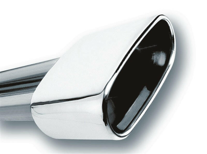 Borla 2.5in Inlet 6.69in x 3in Rectangular Rolled Angle Cut Single Inlet x 5.63in Long Exhaust Tip Tips Borla