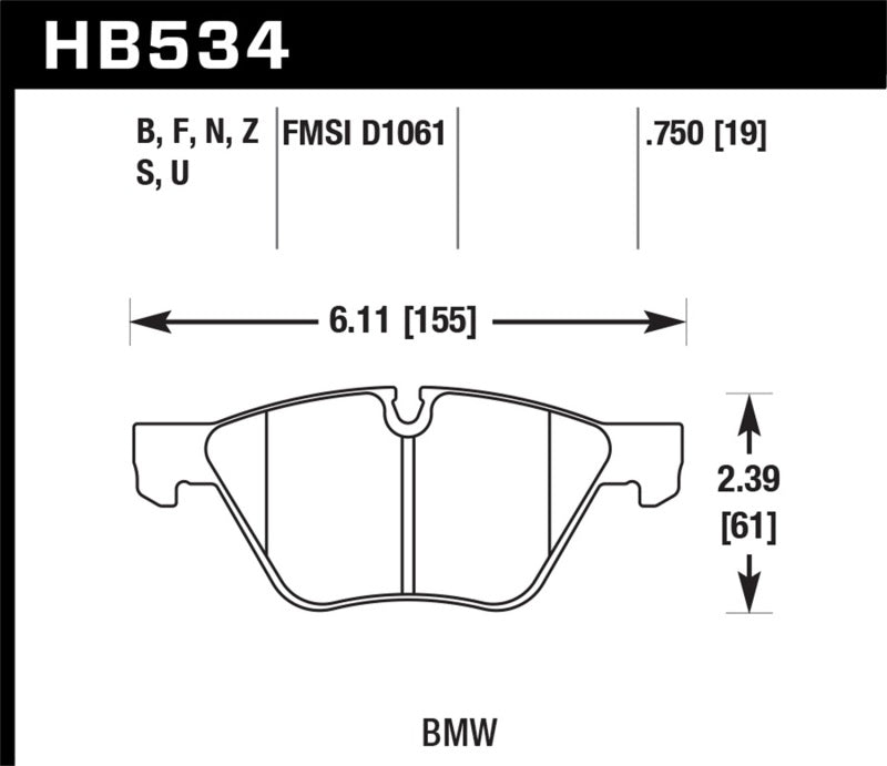 Hawk 08-12 BMW 128i /06 325i/325Xi /07 328i/328Xi /06 330i/330Xi Front HT-10 Race Brake Pads Brake Pads - Racing Hawk Performance